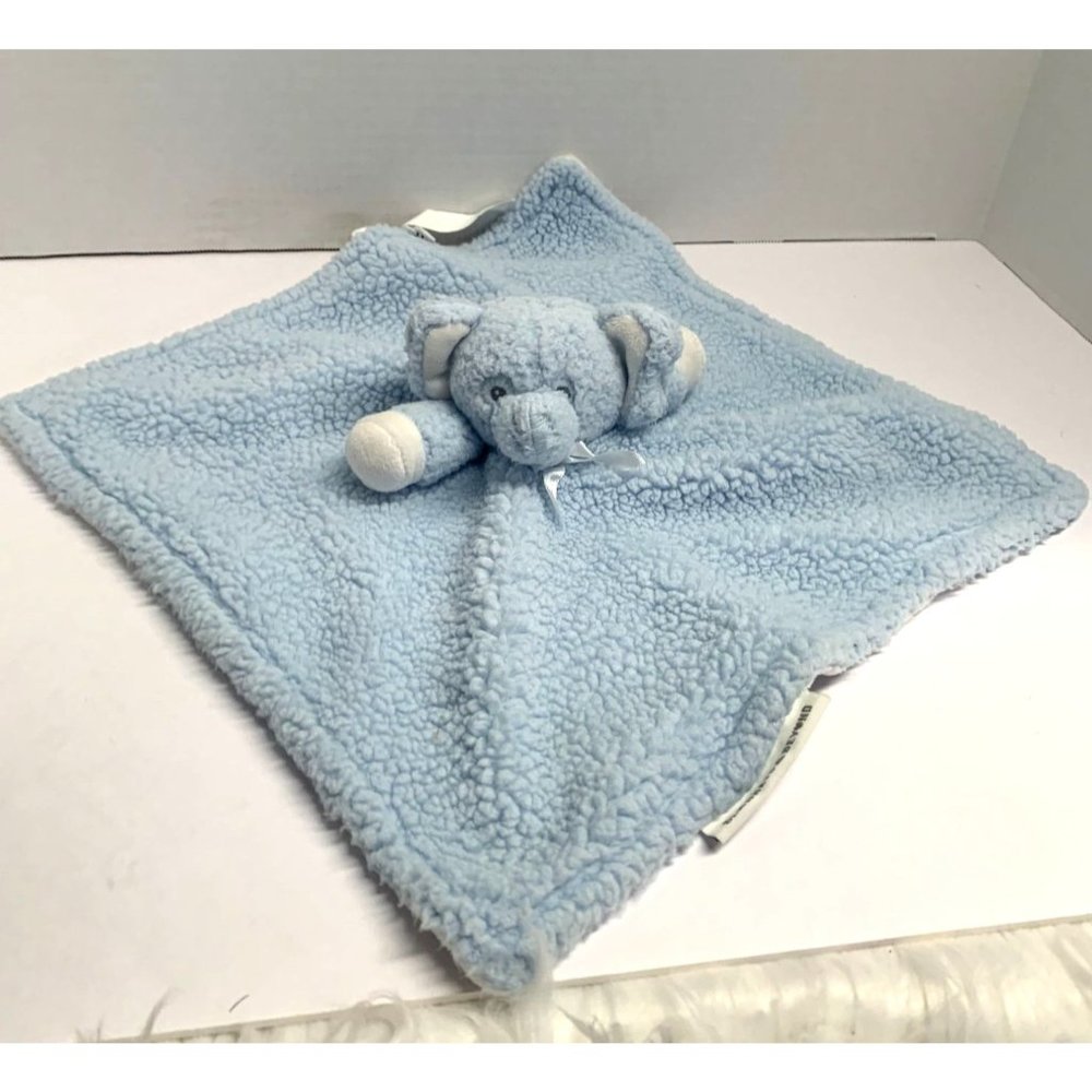 Blankets and Beyond Plush Stuffed Elephant blanket Security Lovey Soft Blue